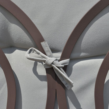 Outsunny Columpio De Jardín 3 Plazas Techo 2 Cojines 116x206x183cm Gris_4