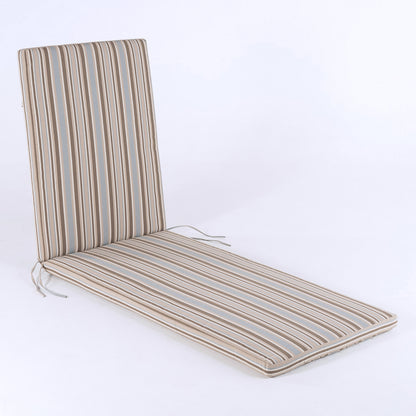 Cojín Para Tumbona De Jardín Color Lux Estampado A Rayas, Tamaño 196x60x5 Cm, Repelente Al Agua, Desenfundable_2
