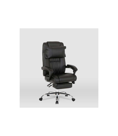 Silla De Oficina Samanta En Piel Sintética Negra. Alto: 118/125.5cm Ancho: 63.5cm Fondo:_1