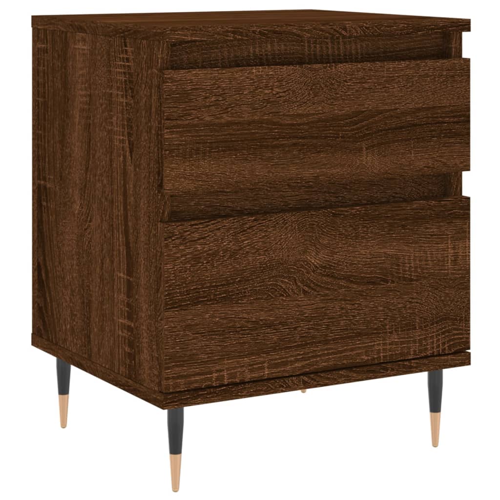 Mesitas Noche 2 Uds Madera Ingeniería Marrón Roble 40x35x50 Cm_3