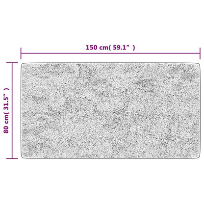 Vidaxl Alfombra Lavable Antideslizante Negro Y Blanco 80x150 Cm_2