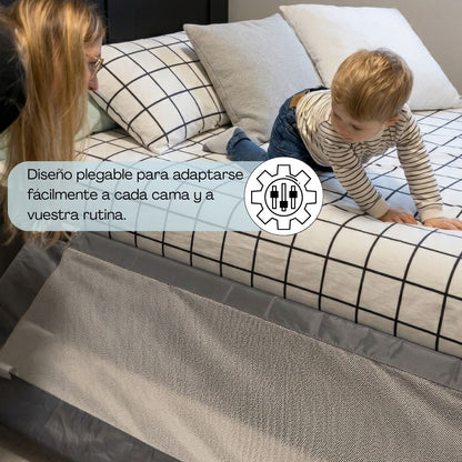 Barandilla De Cama Infantil 110 Cm – Altura Ajustable, Sistema Abatible, Malla Transpirable, Seguridad Anticaídas Bathby_3