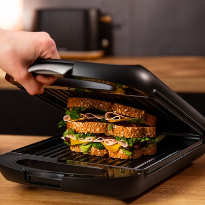 Sandwichera Rock'ntoast Family Grill. 1500 W, Placa Grill, Revestimiento Antiadherente, Sistema Giratorio 180º, Rapidez De Calentamiento, Acabados E_3