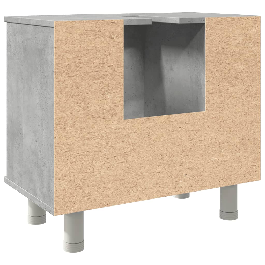 Armario De Baño Madera Ingeniería Gris Hormigón 60x32x53,5 Cm / Vetonek_4