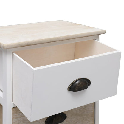 Mesita De Noche Madera De Paulownia Blanco Y Natural 38x28x45cm_3