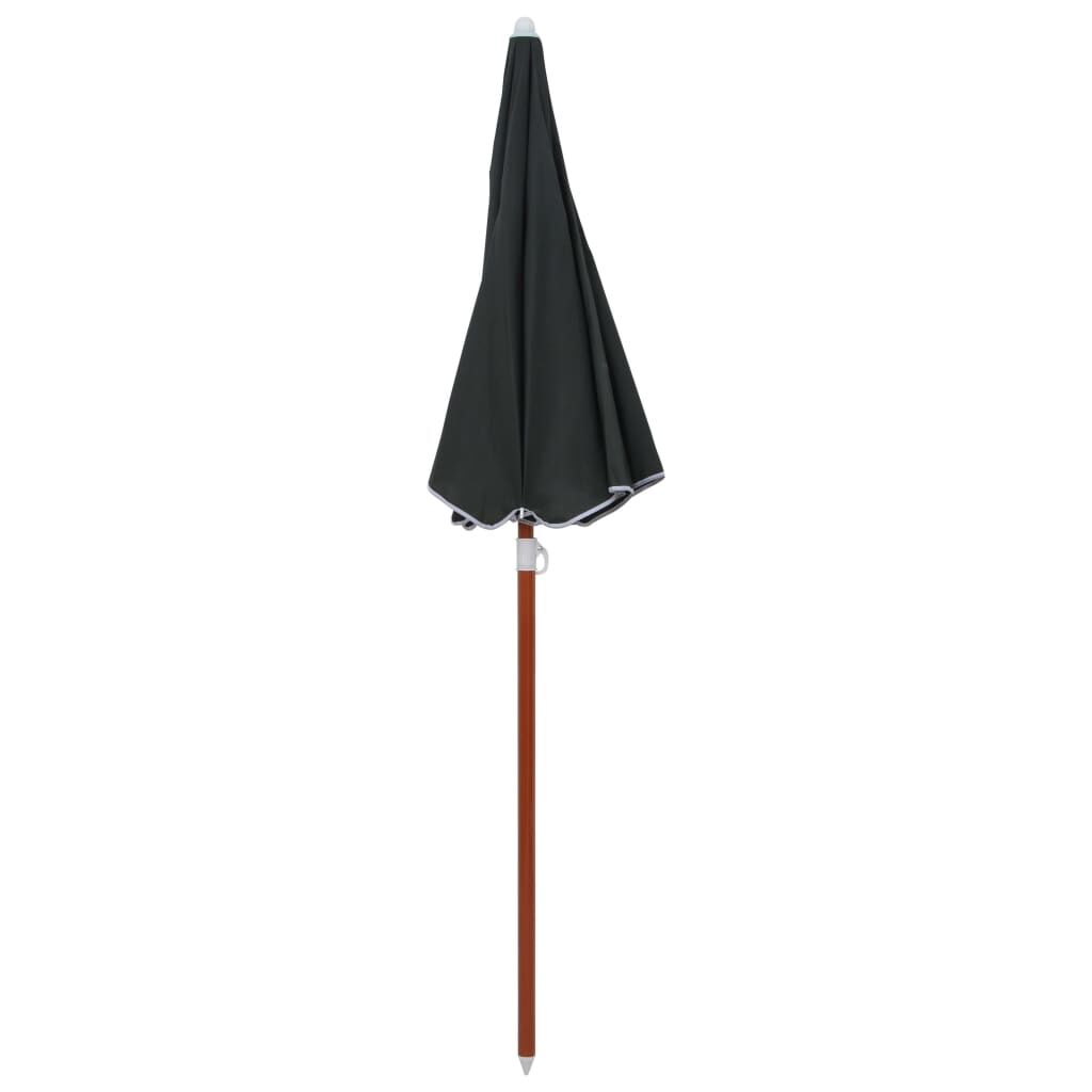 Vidaxl Sombrilla Con Palo De Acero Gris Antracita 180 Cm_1