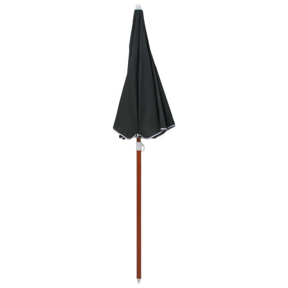 Vidaxl Sombrilla Con Palo De Acero Gris Antracita 180 Cm_1