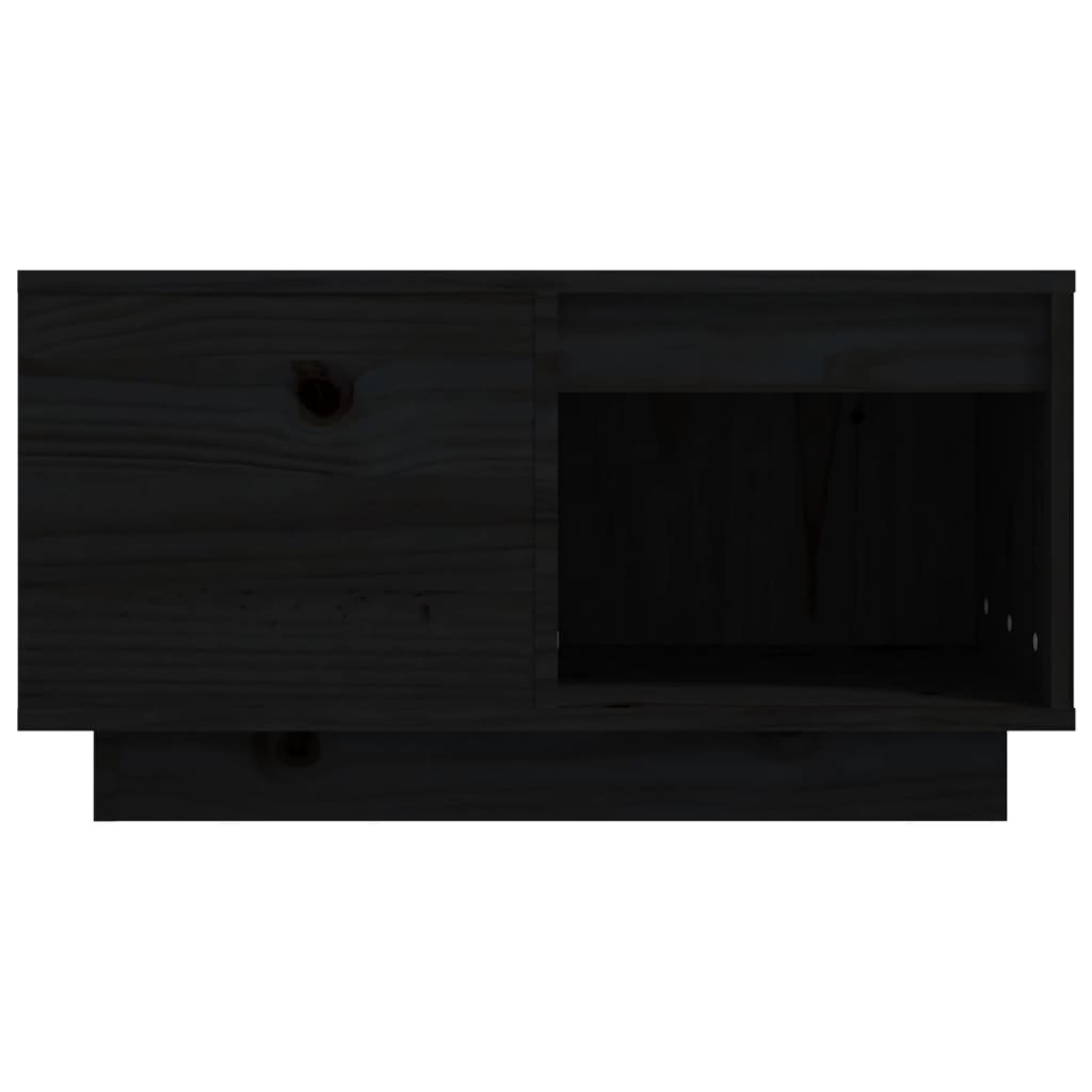 Mesa De Centro De Madera Maciza De Pino Negro 60x61x32,5 Cm_3