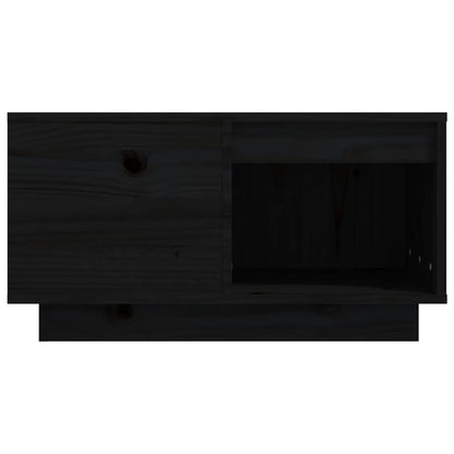 Mesa De Centro De Madera Maciza De Pino Negro 60x61x32,5 Cm_3