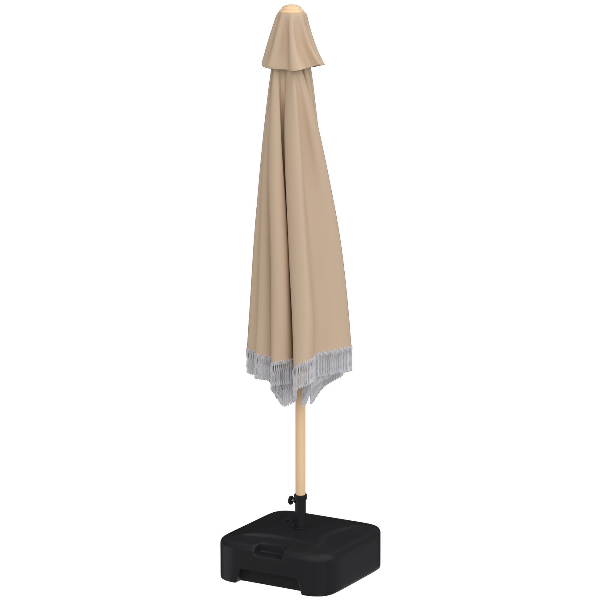 Outsunny Sombrilla De Terraza Ø266x238 Cm Ángulo Ajustable Con Manivela Caqui_4