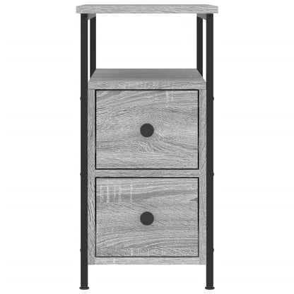 Mesitas Noche 2 Uds Madera Ingeniería Gris Sonoma 30x60x60 Cm_4