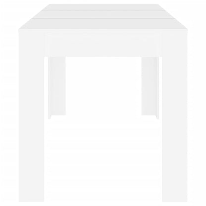 Mesa De Comedor De Madera Contrachapada Blanco 140x74,5x76 Cm_2