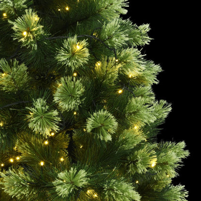 Vidaxl Árbol De Navidad Artificial Con Bisagras 300 Leds 210 Cm_1