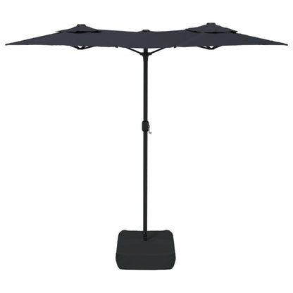 Vidaxl Sombrilla Doble De Jardín Negra 316x145 Cm_3