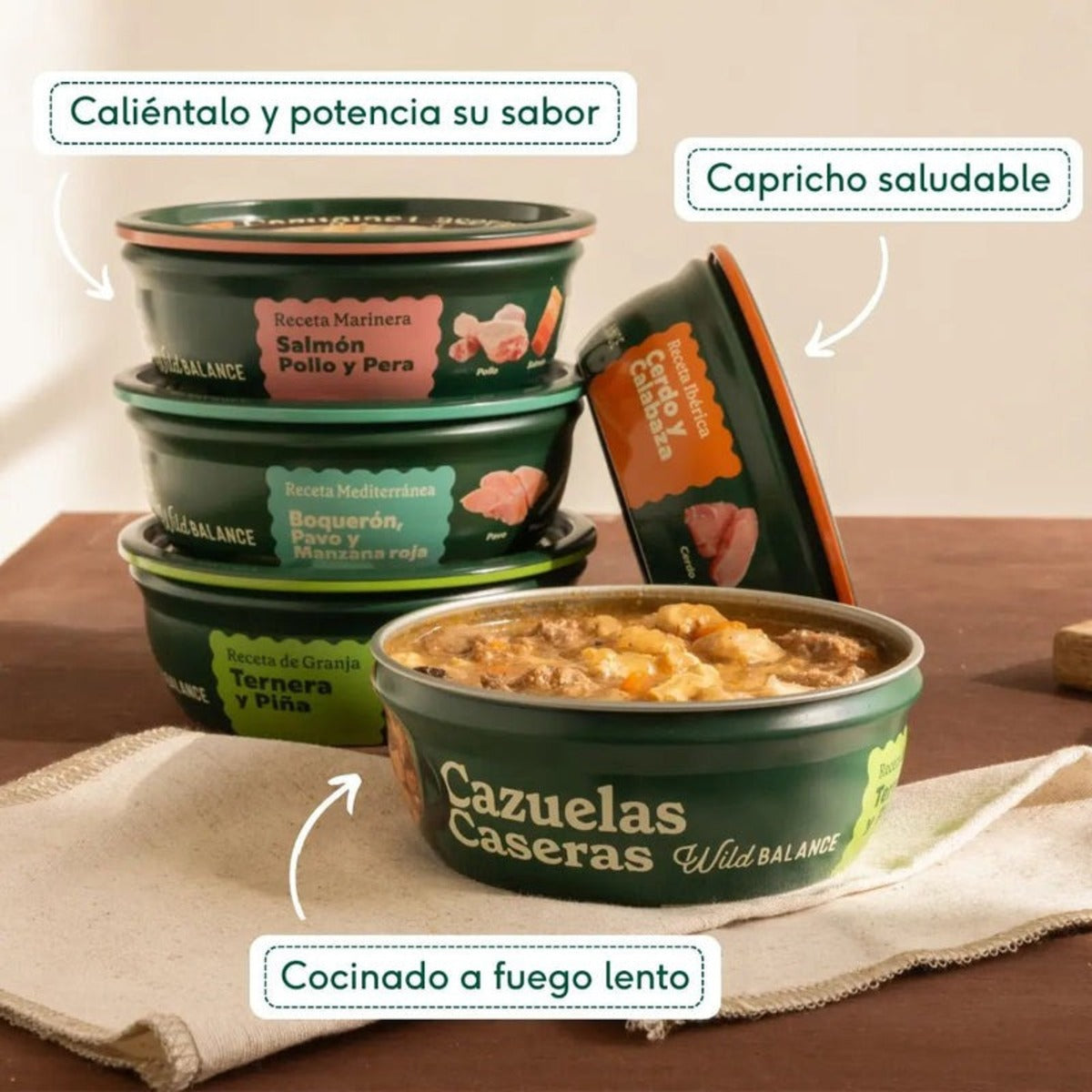 Cazuelas Caseras Ternera y Piña Wild Balance 280g