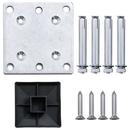 Set De Valla 1 Cuadrada + 1 Oblicua Wpc Gris 273x186 Cm / Vetonek_4