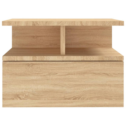 Mesita De Noche Flotante 2 Uds Madera Roble Sonoma 40x31x27 Cm_3
