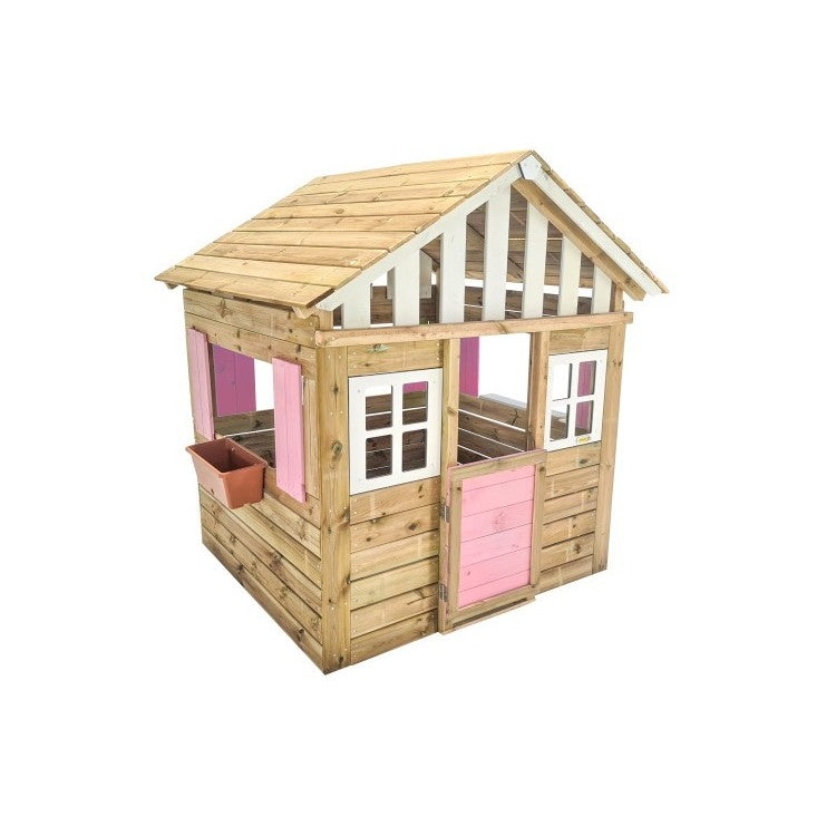 Casita De Madera Masgames Lollipop Xl Rosa Sin Suelo De Madera.