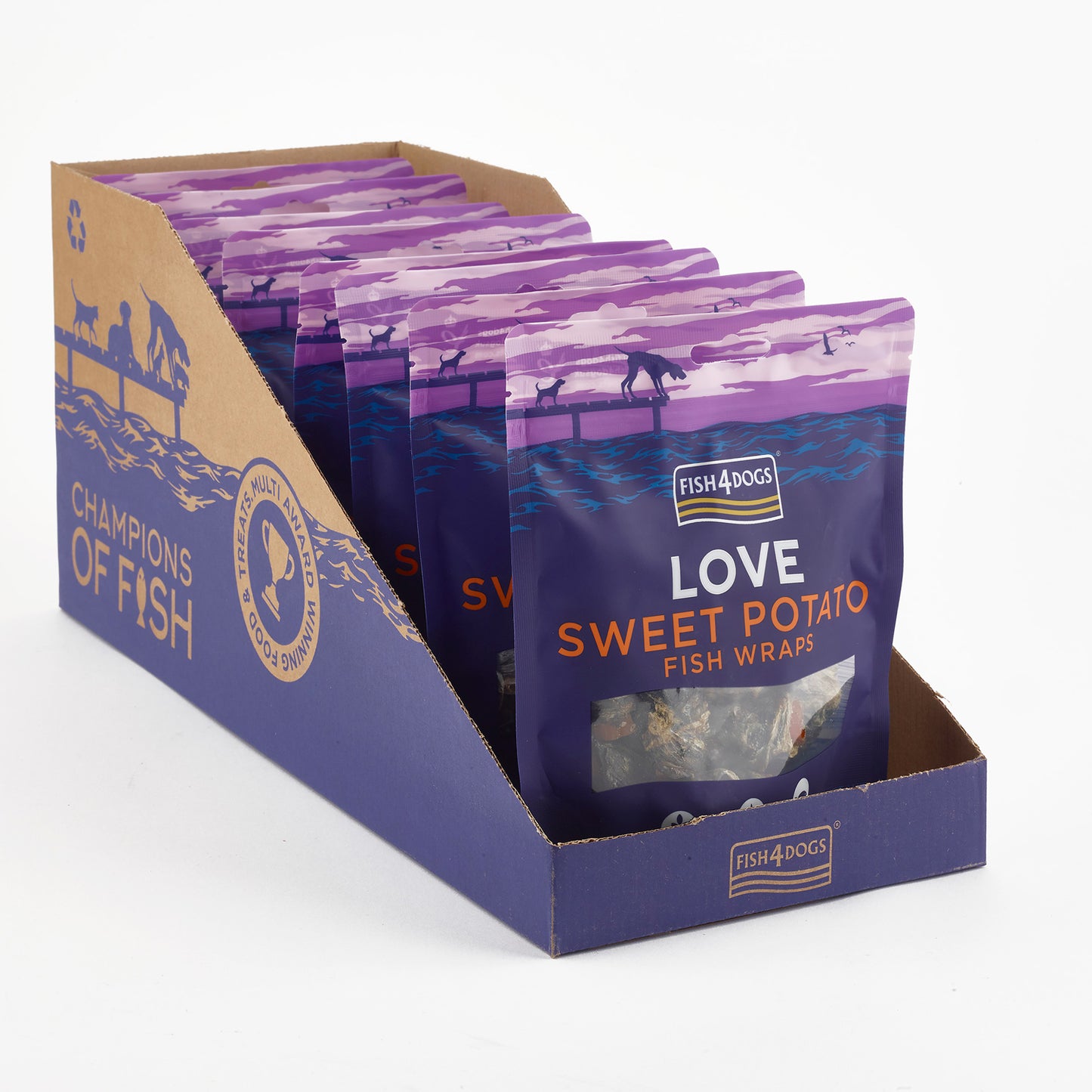 Fish4dogs Snack Natural Para Perros – Love Boniato Con Pescado 100 G (pack De 10)