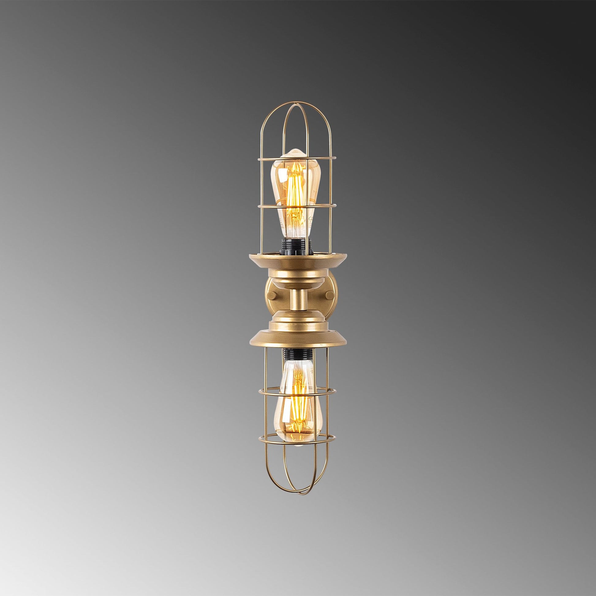 Aplique De Pared, Metal , Oro, 12x20x51, Casquillo 2 X E27 Max 40 W_3