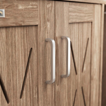 Pawhut Mueble Arenero Para Gatos 3 En 1 Con Puertas Estera Para Rascar Marrón_4