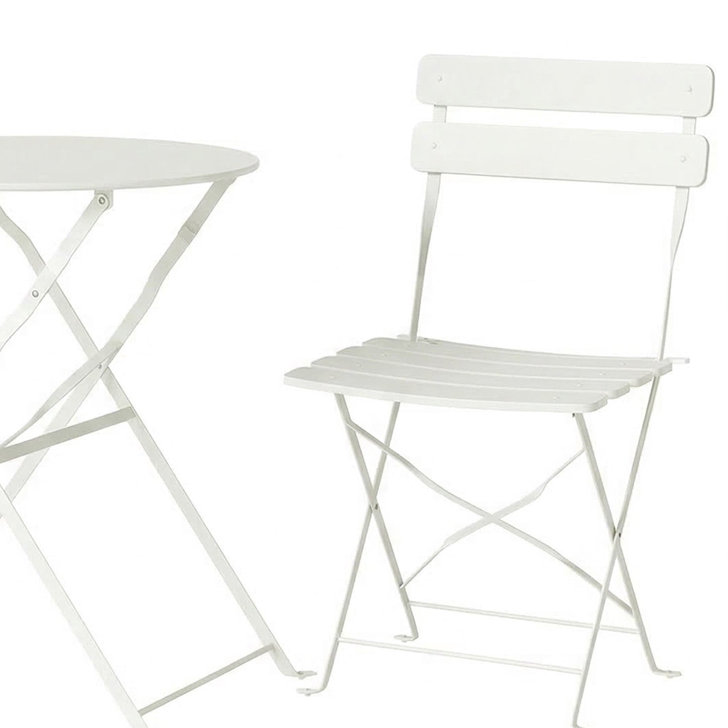 Outsunny Conjunto De Muebles De Jardín Con 2 Sillas Plegables Y Mesa Crema_4