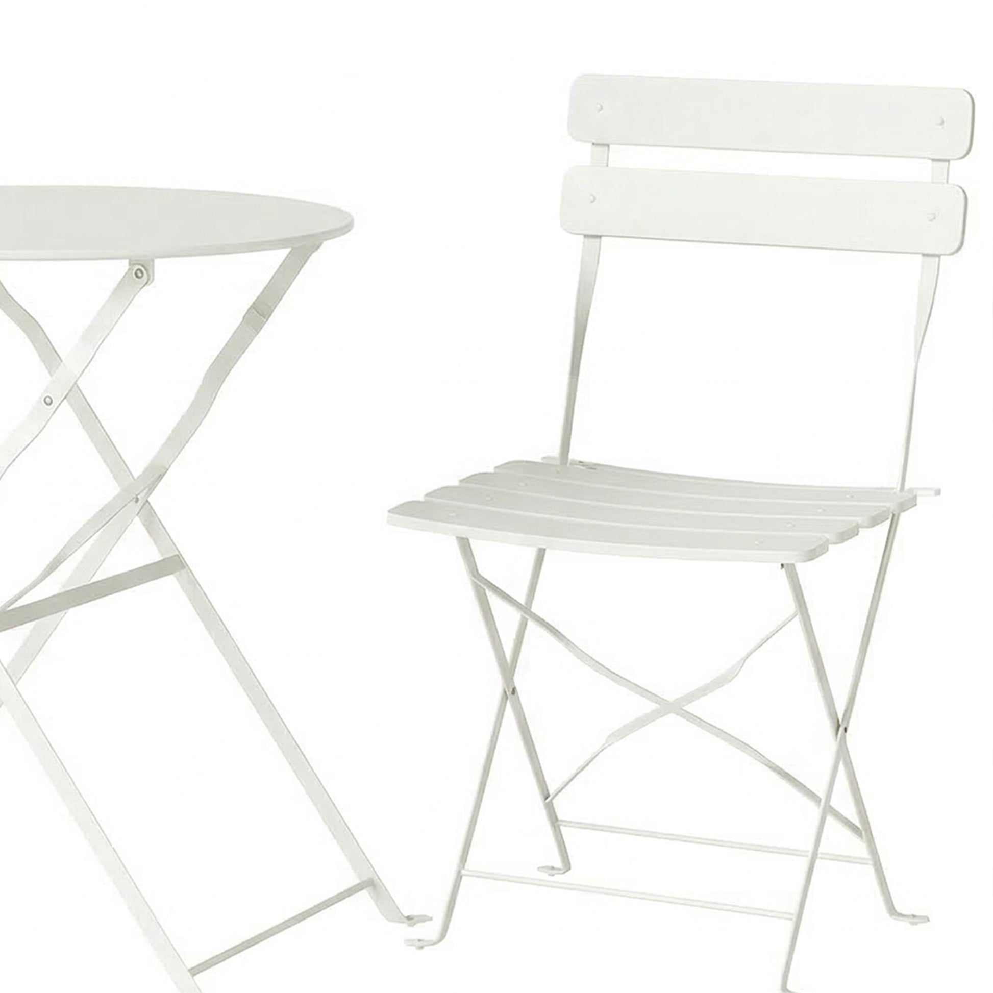 Outsunny Conjunto De Muebles De Jardín Con 2 Sillas Plegables Y Mesa Crema_4