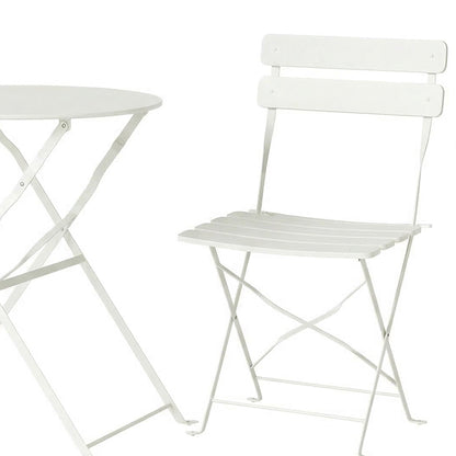 Outsunny Conjunto De Muebles De Jardín Con 2 Sillas Plegables Y Mesa Crema_4