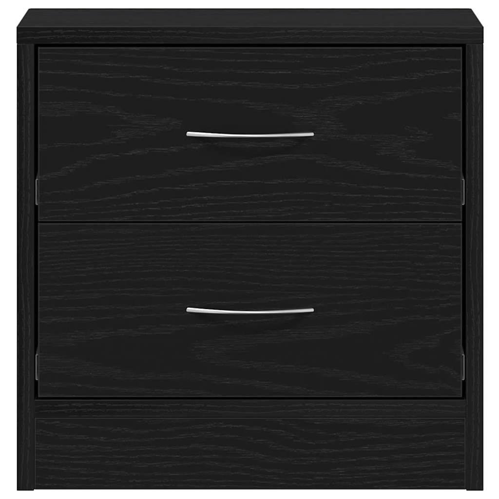 Mesilla De Noche Roble Negro 40x30x40 Cm Madera De Ingeniería_4