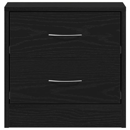 Mesilla De Noche Roble Negro 40x30x40 Cm Madera De Ingeniería_4