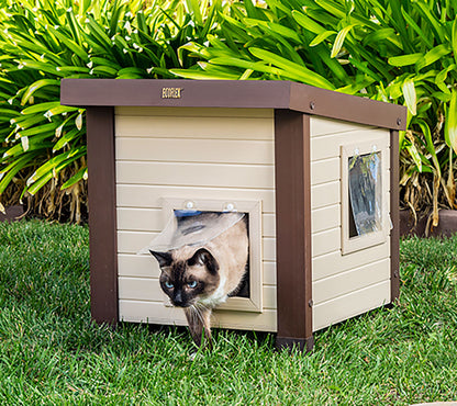 Casa Para Gatos Noa - Caseta De Interior/exterior - Fabricado En Ecoflex - Refugio Para Felinos Con Gatera_2