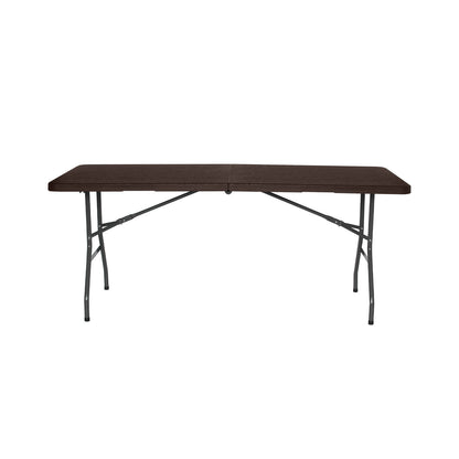 Mesa Plegable Rectangular Efecto Madera 180x74x74cm 7house_1