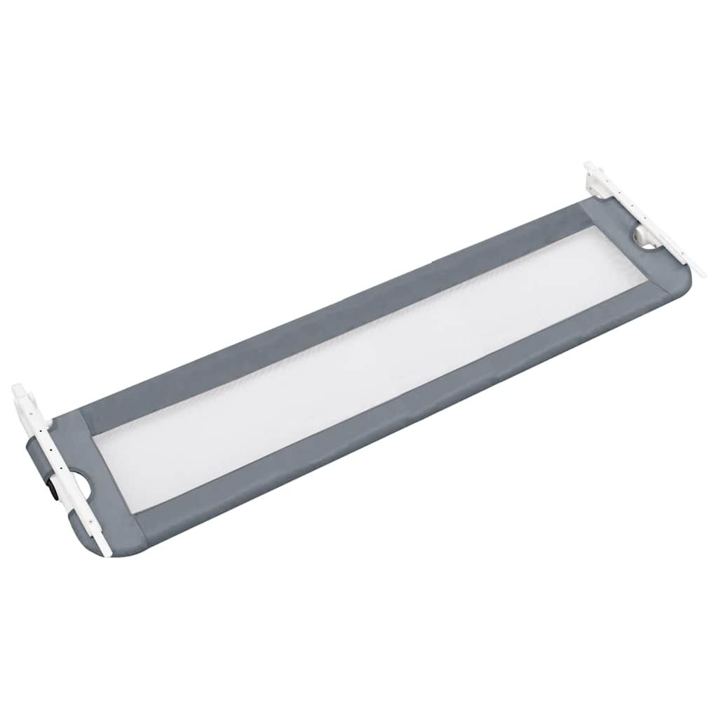 Vidaxl Barandilla De Seguridad Cama De Niño Poliéster Gris 120x42 Cm_3