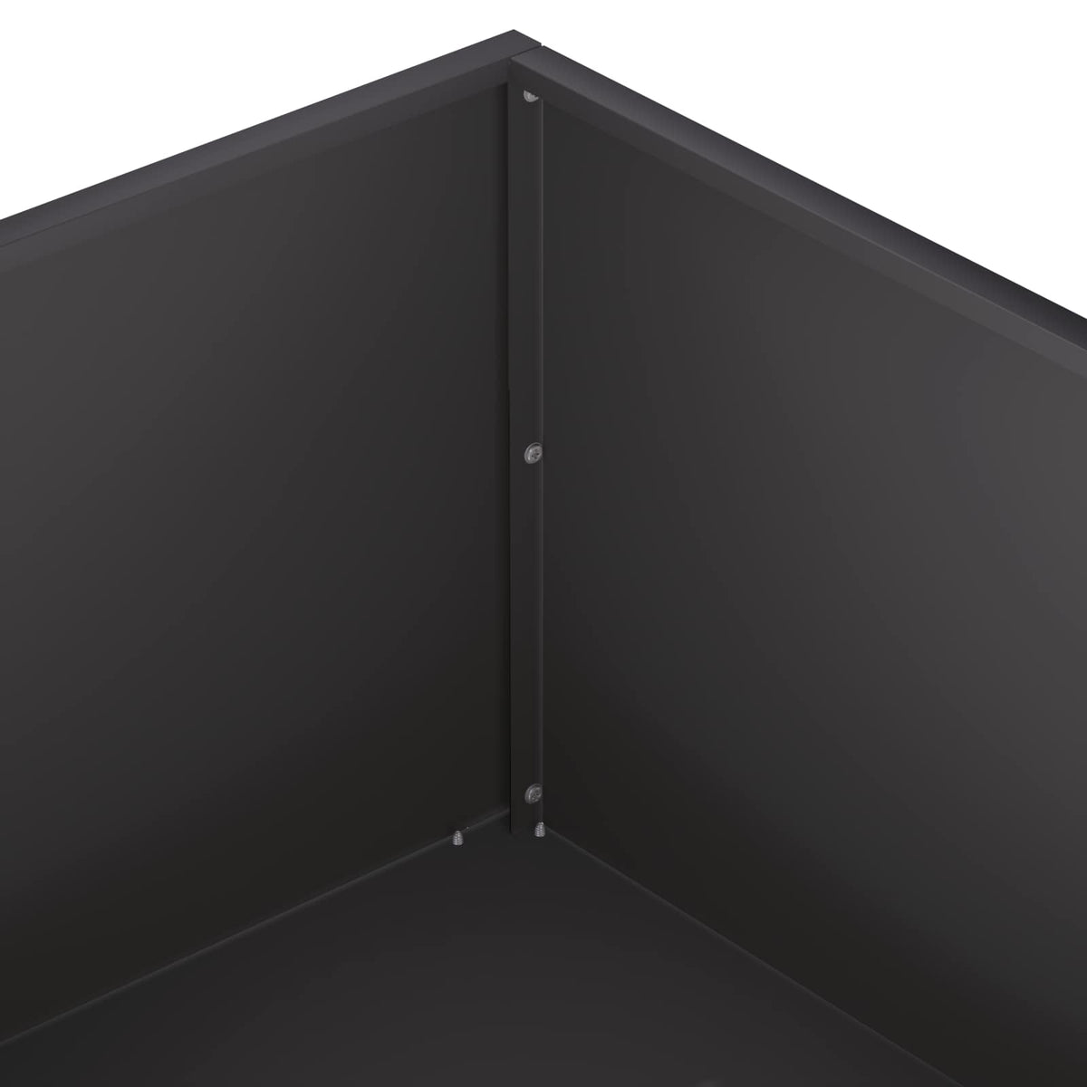 Macetero De Jardín Negro 80 X 80 X 30 Cm Acero Laminado En Frío_4