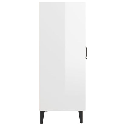 Aparador De Madera Contrachapada Blanco Brillante 69,5x34x90 Cm / Vetonek_2