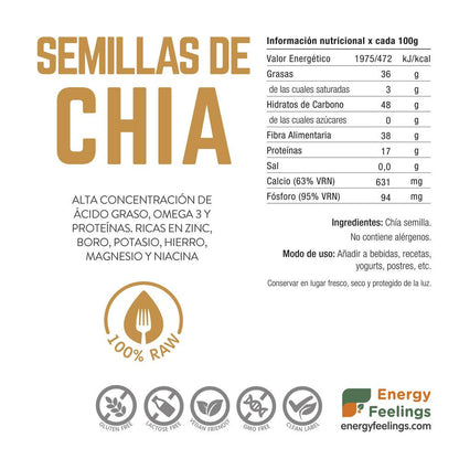 CHIA semilla: (500 g) XL Pack
