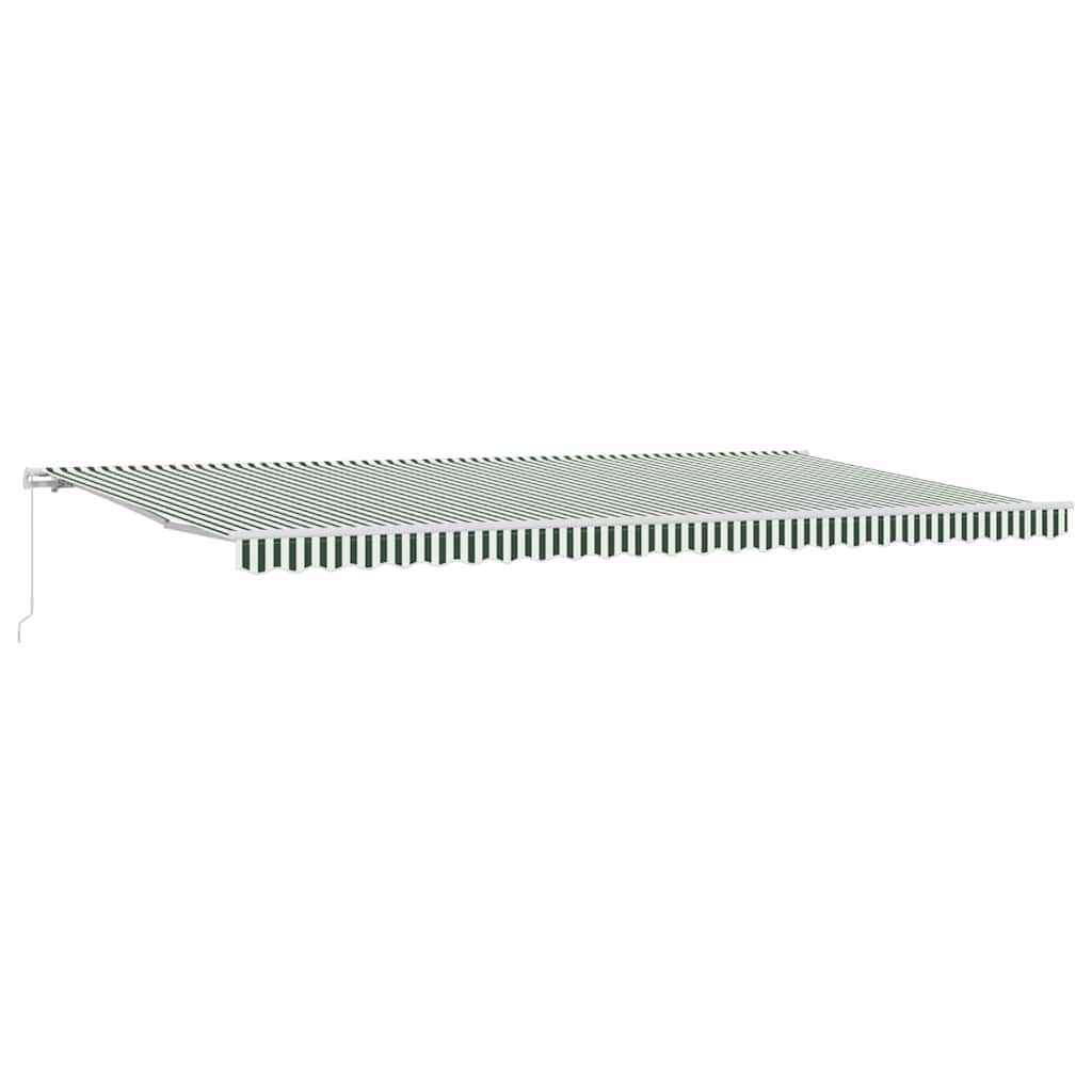Toldo Retráctil Verde Y Blanco 600 X 300 Cm_0