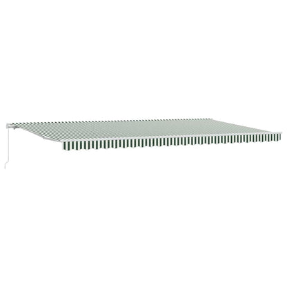 Toldo Retráctil Verde Y Blanco 600 X 300 Cm_0