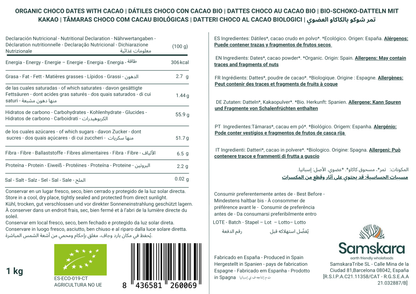 Dátiles Con Cacao Bio - 500g | Dátiles Ecológicos Naturales, Endulzante Vegano Sin Azúcares Refinados, Ricos En Fibra_1
