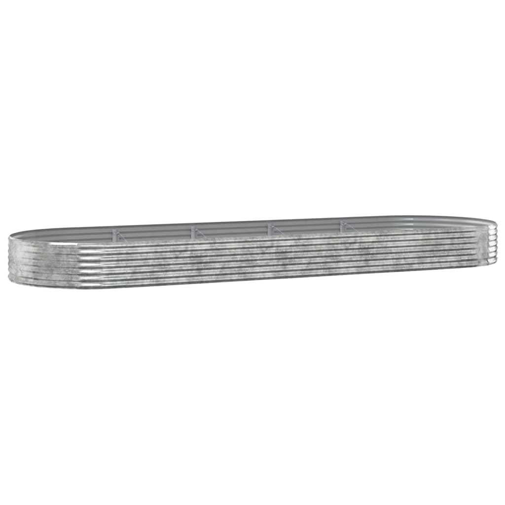 Jardinera Arriate Acero Galvanizado Plata 450x140x36 Cm_0