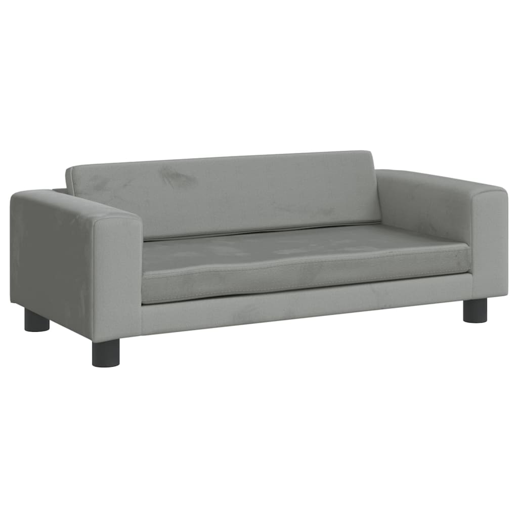 Cama De Perros Con Extensión Terciopelo Gris Claro 100x50x30 Cm / Vetonek_1