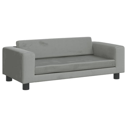 Cama De Perros Con Extensión Terciopelo Gris Claro 100x50x30 Cm / Vetonek_1