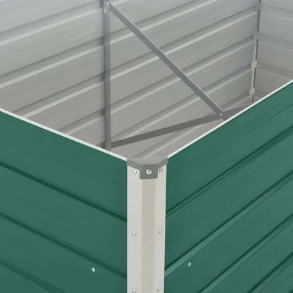 Jardinera Elevada De Acero Galvanizado Verde 160x80x45 Cm_4