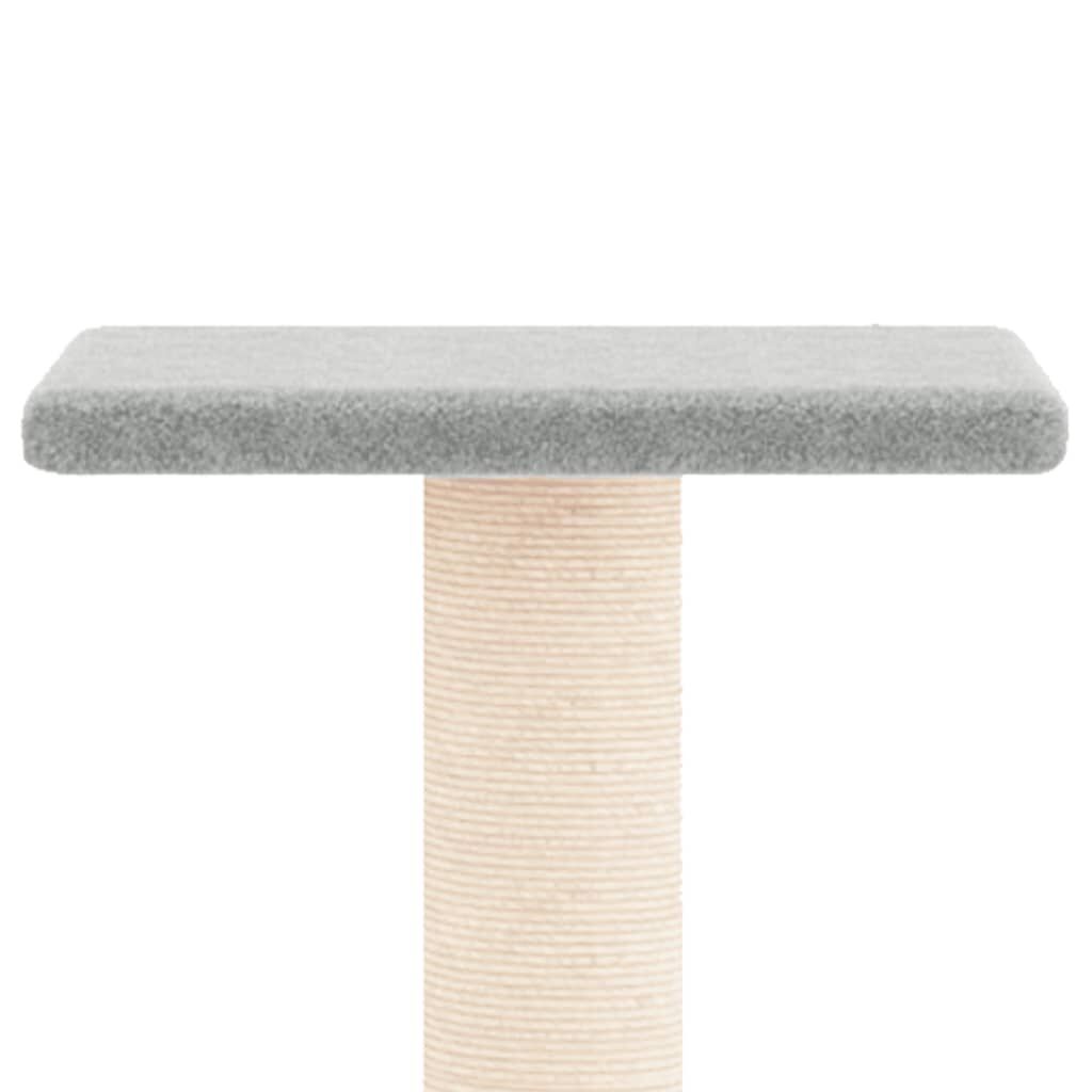 Vidaxl Rascador Para Gatos Con Postes De Sisal Gris Claro 73 Cm_3