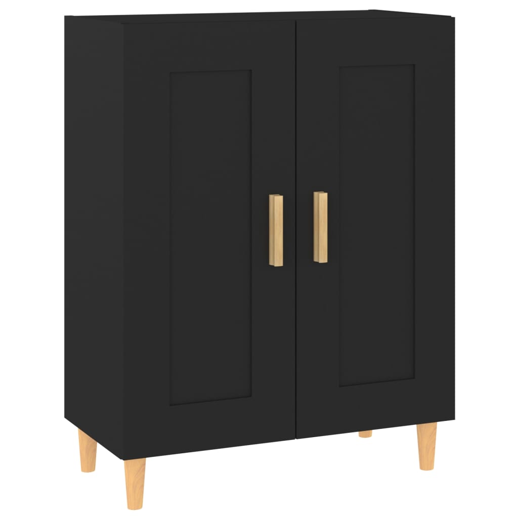 Aparador De Madera Contrachapada Negro 69,5x34x90 Cm / Vetonek_1
