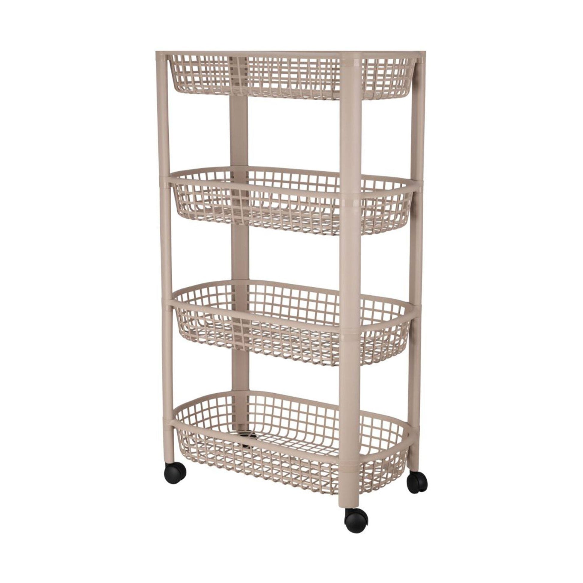 Well Home Carro De Cocina Con 4 Ruedas Color Beige_0