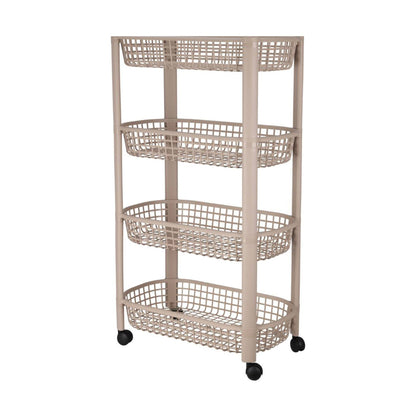 Well Home Carro De Cocina Con 4 Ruedas Color Beige