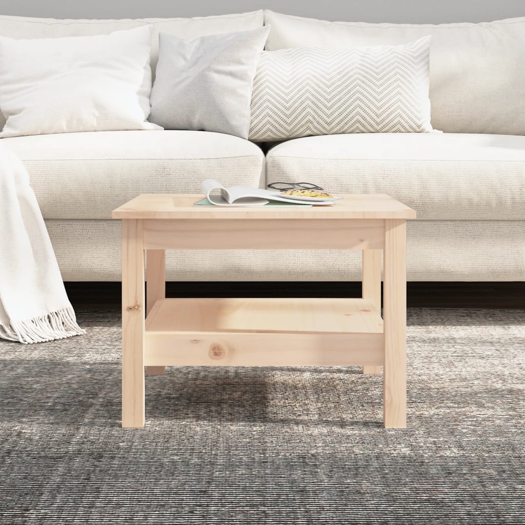 Mesa De Centro De Madera Maciza De Pino 55x55x40 Cm_2