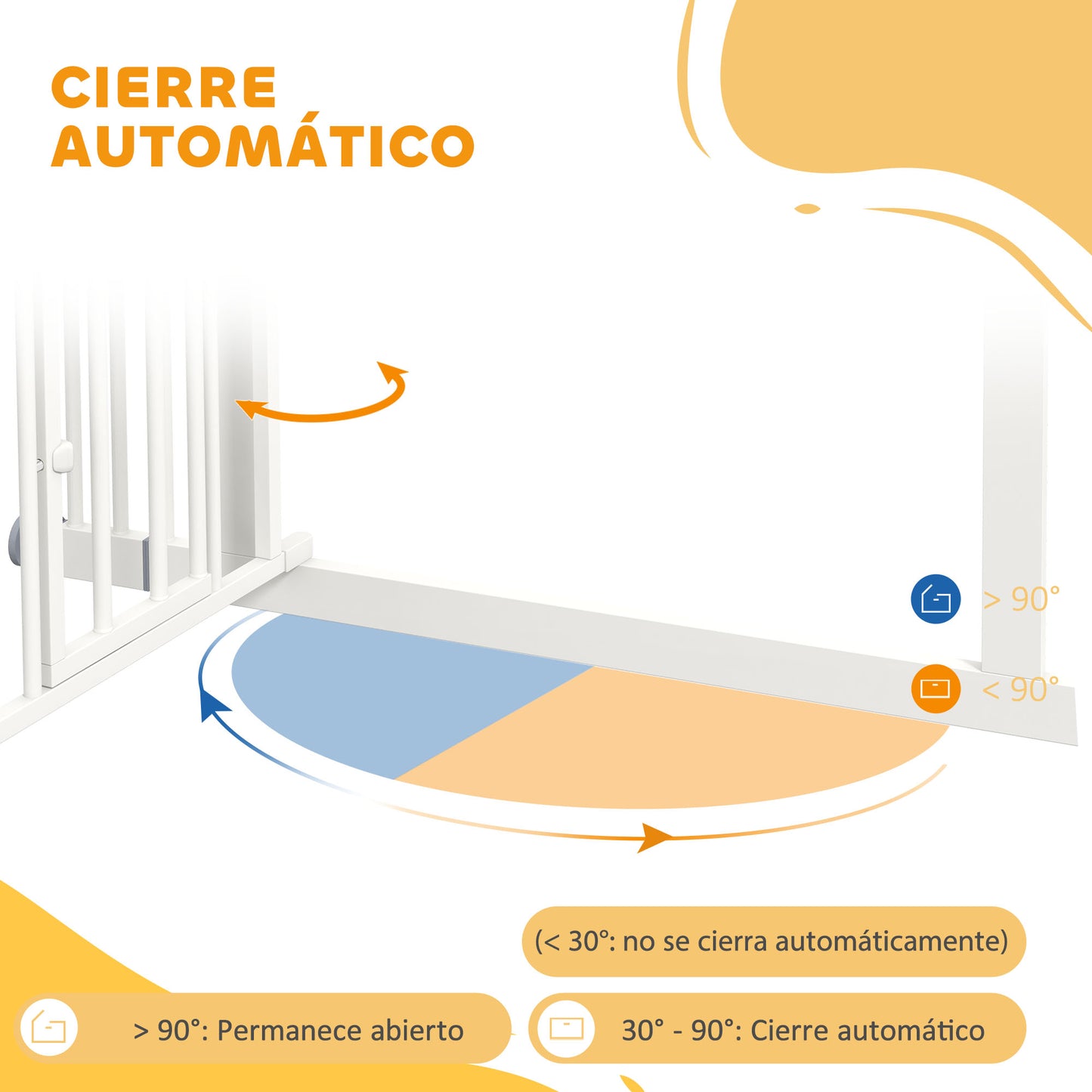 Pawhut Barrera De Seguridad Extensible Con Extensión 74-100x76 Cm Blanco_5