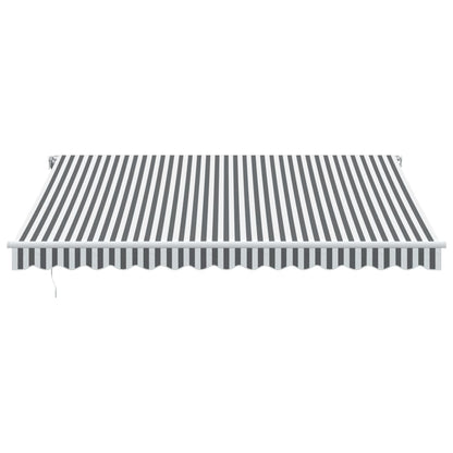 Toldo Retráctil Automático Luz Led Antracita Blanco 400x350cm_3
